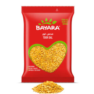 Buy Bayara Toor Dal 1kg. High-quality yellow split peas, freshly packed and naturally delicious. The perfect vegetarian protein for dals and soups. Shop now!