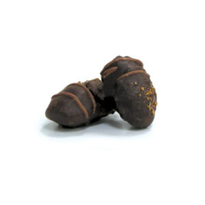 Bayara Dates-Khudri with Coffee-Beans and Dark chocolate with decorative drizzles.